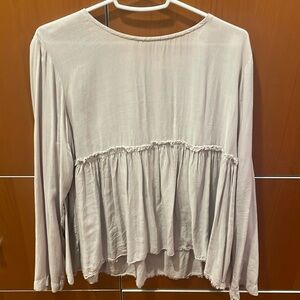 Bella Dahl flowy size small top v light grey